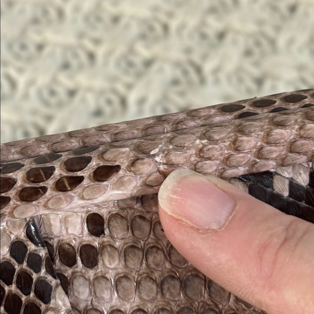 Very Rare Vintage Coach Sample Python Clutch, Mad… - image 13